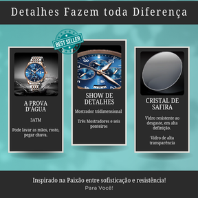Relógio Casual Masculino Slim OLEVS - Aço tungstênio