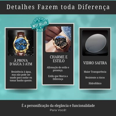 Relógio Casual Masculino OLEVS - Premium