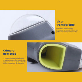 Brinqueddo lançador de Petiscos para Cachorro | Lançador Gunner™
