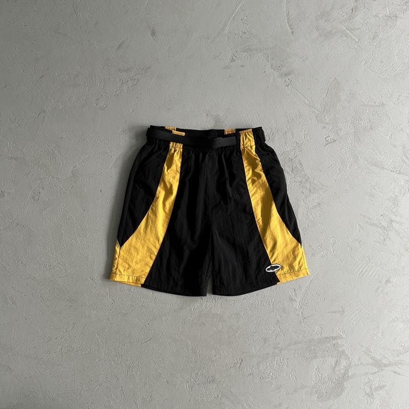 Shorts Corteiz Preto Amarelo