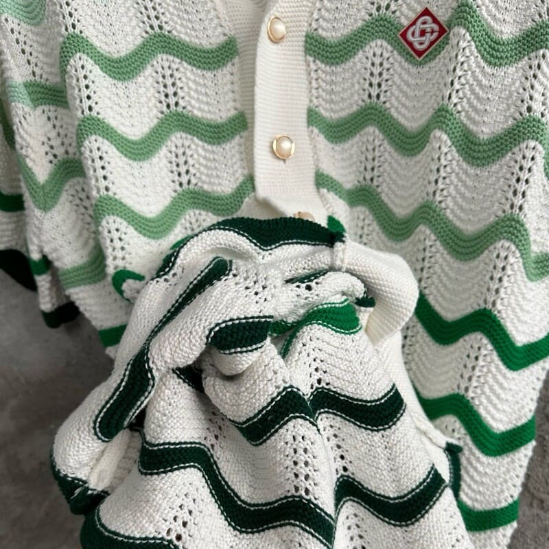 Conjunto Casablanca Crochê Gradiente Verde