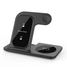 3 em 1 carregador sem fio suporte almofada para iphone 15 14 13 12 x max dobrável estação de carregamento rápido doca para iwatch 8 7 se airpods pro - Tudo Tem