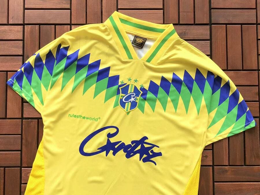 Camiseta Corteiz Futebol Brasil Amarela