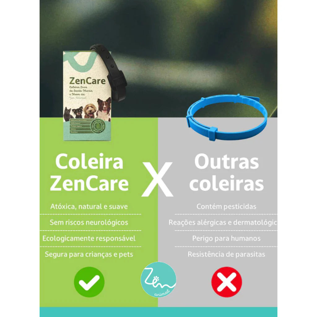 Coleira Natural Anti Pulgas e Carrapatos para Cachorro e Gato | Coleira ZenCare