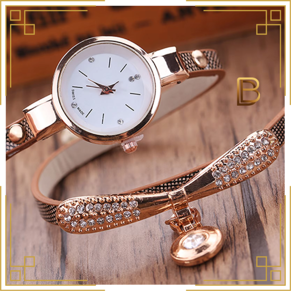 Relógio Feminino MultCharm + Pulseira Fashion