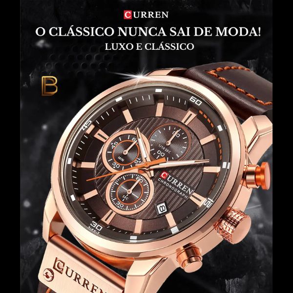 Relógio Masculino Curren - Couro