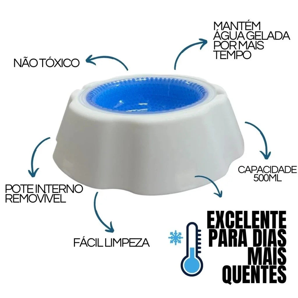 Tigela Bebedouro Gelada para Cão e Gato | Icebowl™