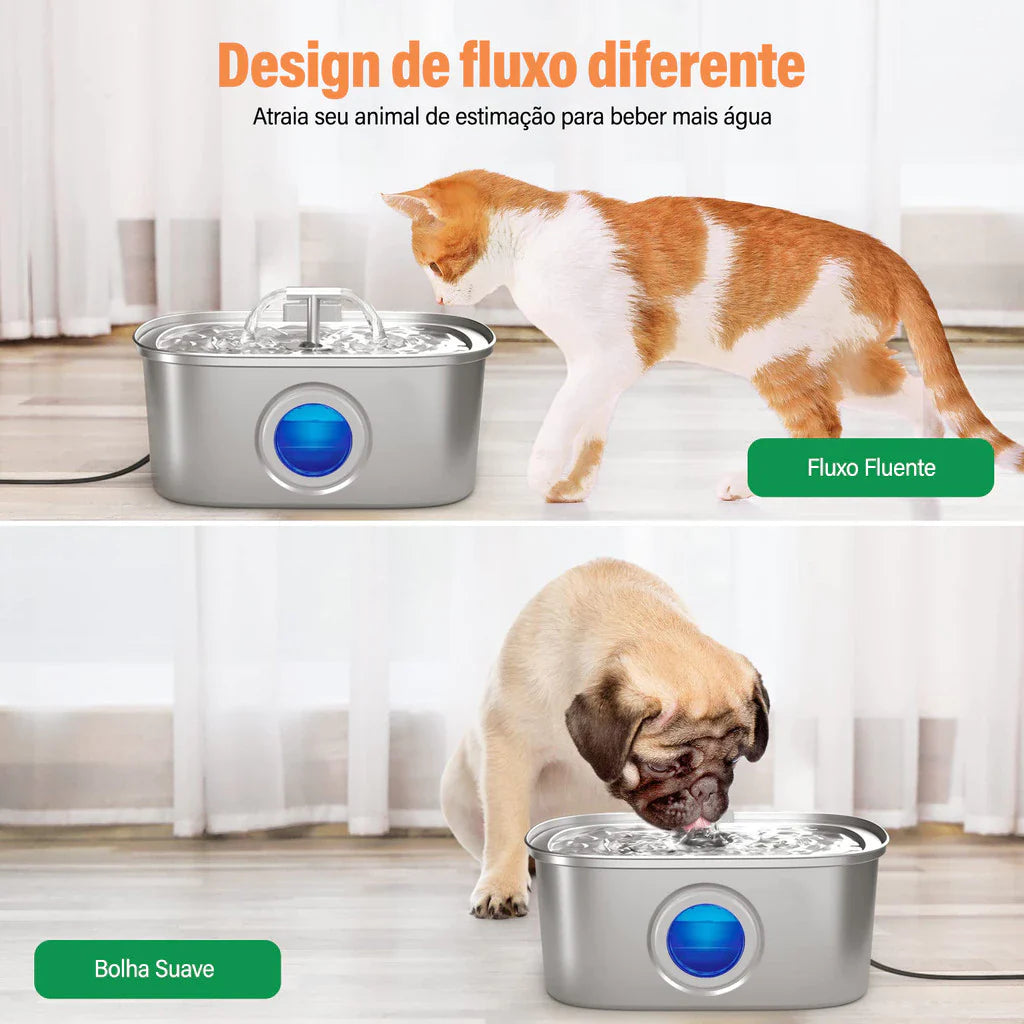 Fonte Automática para Cães e Gatos de Inox | Aquaflow™