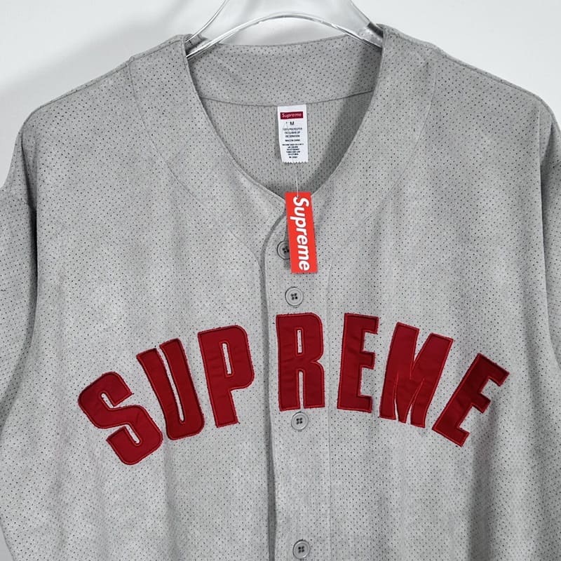 Camiseta Supreme Ultrasuede Mesh Baseball Cinza