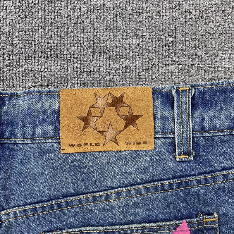 Calça Jeans Sp5der Pink Stars