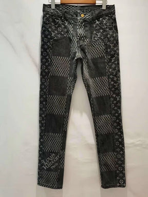 Calça Louis Vuitton x Nigo Giant Damier Waves MNGM