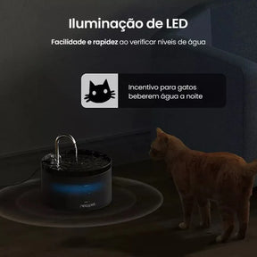 Fonte de Água para Gatos automática com LED | BlackFont™