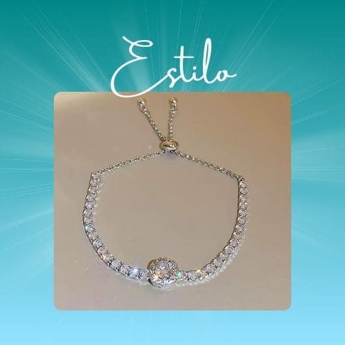 Pulseira em Liga de Cobre Banhada a ouro 18kcom Zircão Life Star
