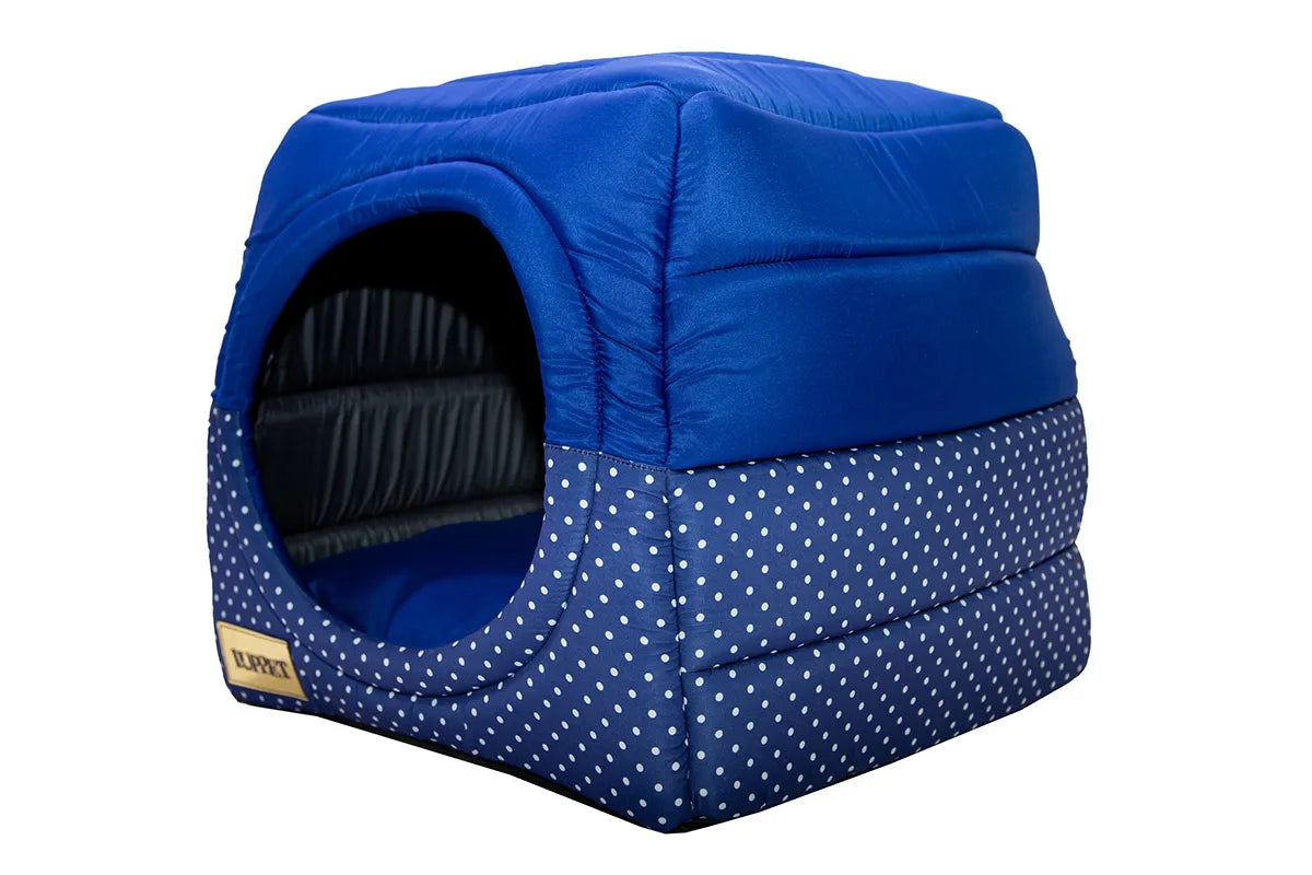 Toca para Cachorro e Gato Iglu Impermeável | Luppet Azul Poa™