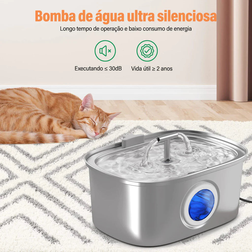 Fonte Automática para Cães e Gatos de Inox | Aquaflow™