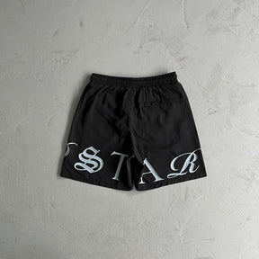 Shorts Trapstar Script Swimming Black/Nigara Mist