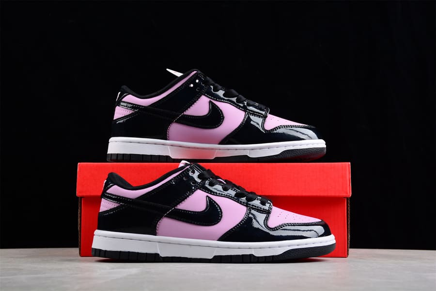 Nike Dunk Low Black Patent Pink