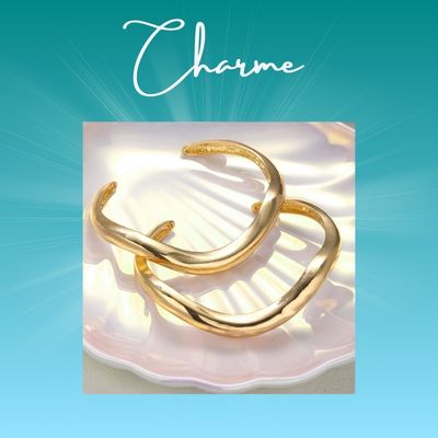 Pulseira Onda Líquida Banhada a Ouro 18K Burnetts Joias