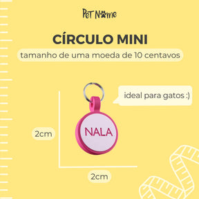 Placa de Identificação Pet em Borracha Silicone | Mini Candy