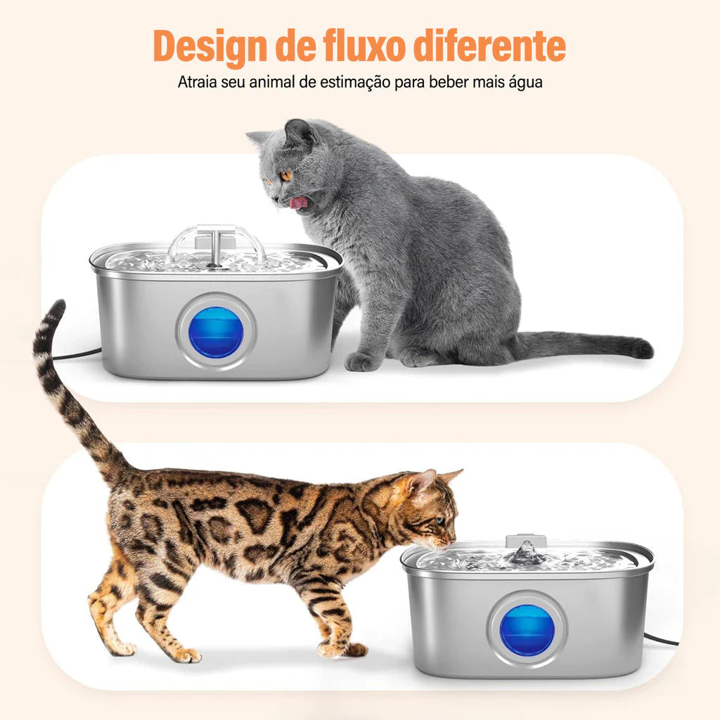 Fonte Automática para Cães e Gatos de Inox | Aquaflow™