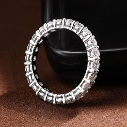 Anel Lolitta Moissanite - Prata 925, Banhado a Ouro Branco 18K