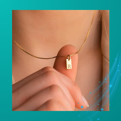 Colar Inicial Personalizado Banhado a Ouro