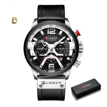 Relógio Masculino Curren Casual - Cronógrafo, Calendário Completo, Couro