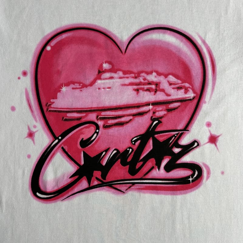 Camiseta Corteiz Pink Heart Tee