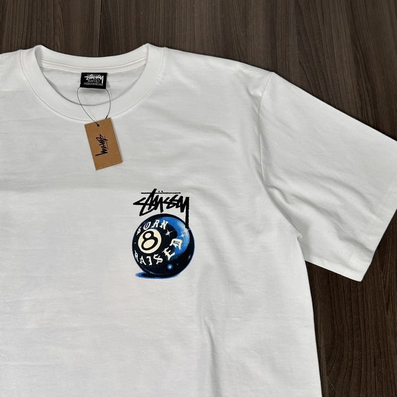 Camiseta Stussy x Born X Raised 8 Ball