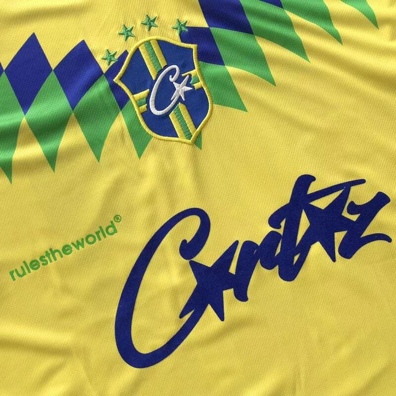 Camiseta Corteiz Futebol Brasil Amarela