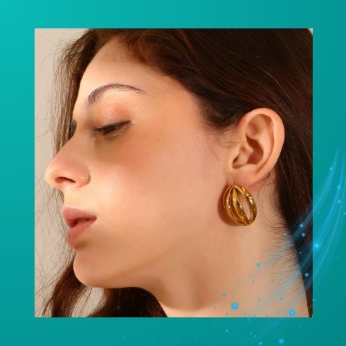 Brinco Glamour Archés 18K Banhado a Ouro
