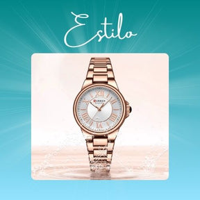 Relógio Feminino de Aço Rose - Curren 9061C