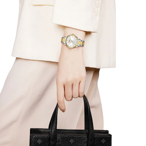 Relógio Feminino de Aço Dourado e Prata - Curren 9090