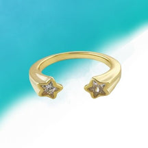Anel aberto LifeStar de prata 925