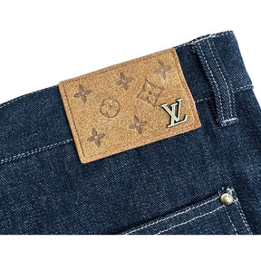 Calça Louis Vuitton Monogram Flower Denim