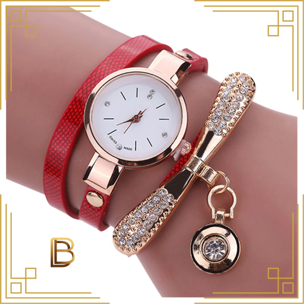 Relógio Feminino MultCharm + Pulseira Fashion