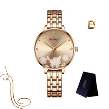 Relógio Feminino de Aço Fê Floral - Curren