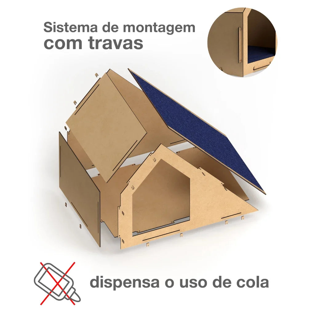 Toca pet com Rampa para Gato e Cachorro | Toca Rica Luxo