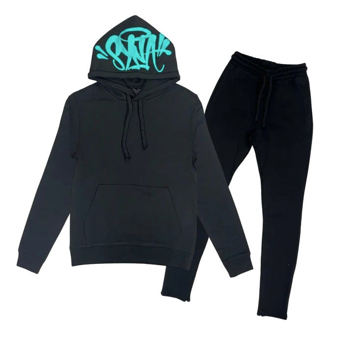 Conjunto Synaworld Logo Preto/Azul