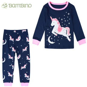 Pijama Conjunto Unicórnio Brilha no Escuro Infantil