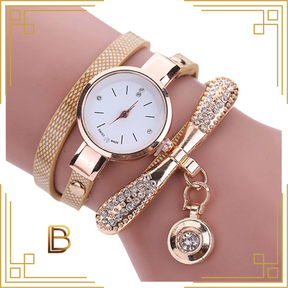 Relógio Feminino MultCharm + Pulseira Fashion