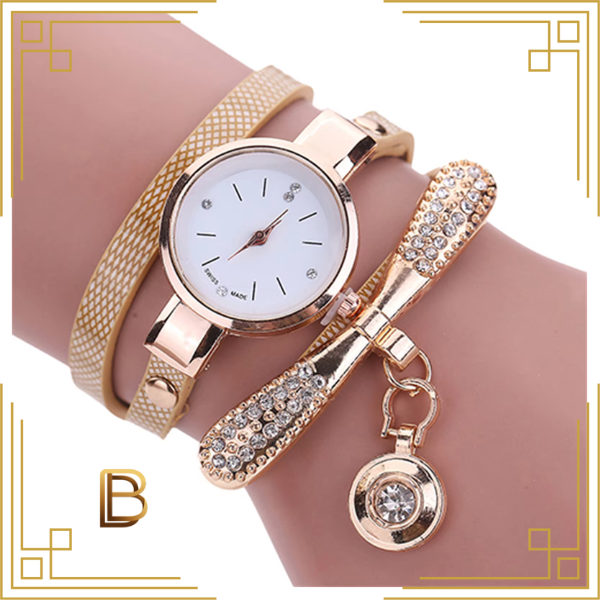 Relógio Feminino MultCharm + Pulseira Fashion