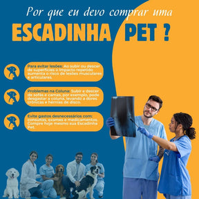Escadinha para Cachorros e Gatos Aveludada | Escada PetPasso™