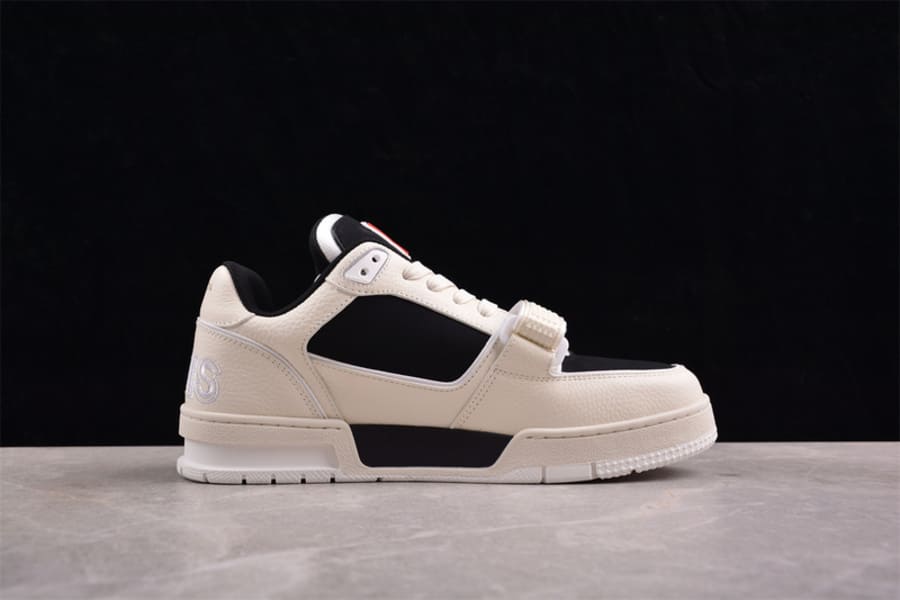 Louis Vuitton Trainer Black White Cream