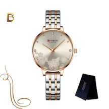 Relógio Feminino de Aço Fê Floral - Curren