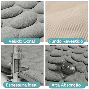 Tapete banheiro Impermeável e Antiderrapante com 15%OFF + Frete Grátis - Pague em até 3 x sem Juros