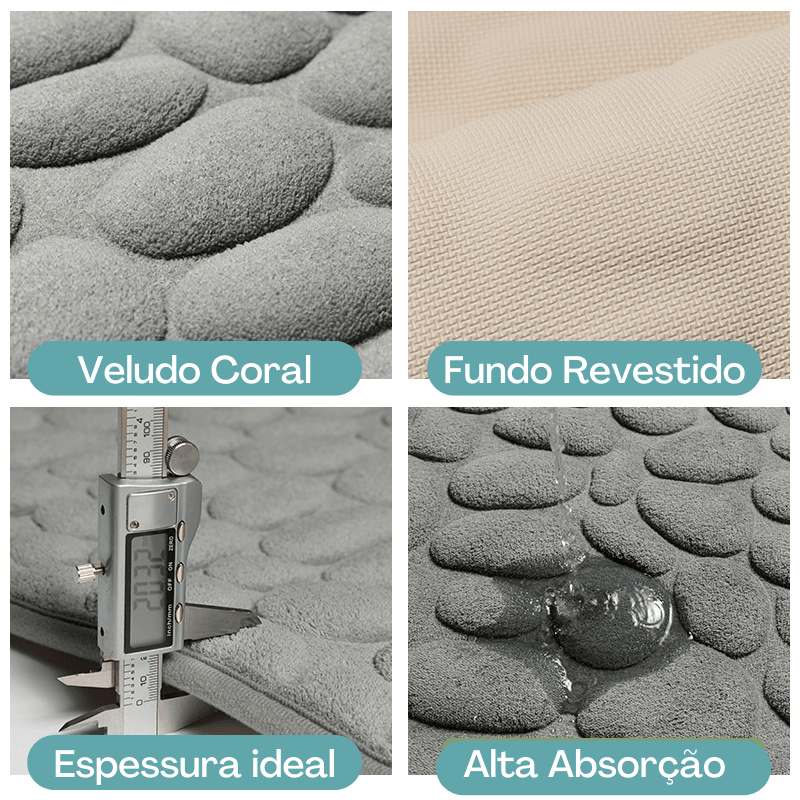 Tapete banheiro Impermeável e Antiderrapante com 15%OFF + Frete Grátis - Pague em até 3 x sem Juros