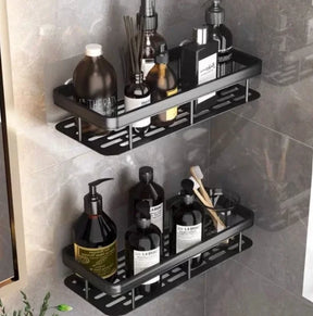 Suporte De Shampoo Prateleira De Banheiro Sem Furo Premium Redondo de Canto