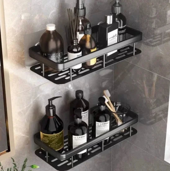 Suporte De Shampoo Prateleira De Banheiro Sem Furo Premium Redondo de Canto