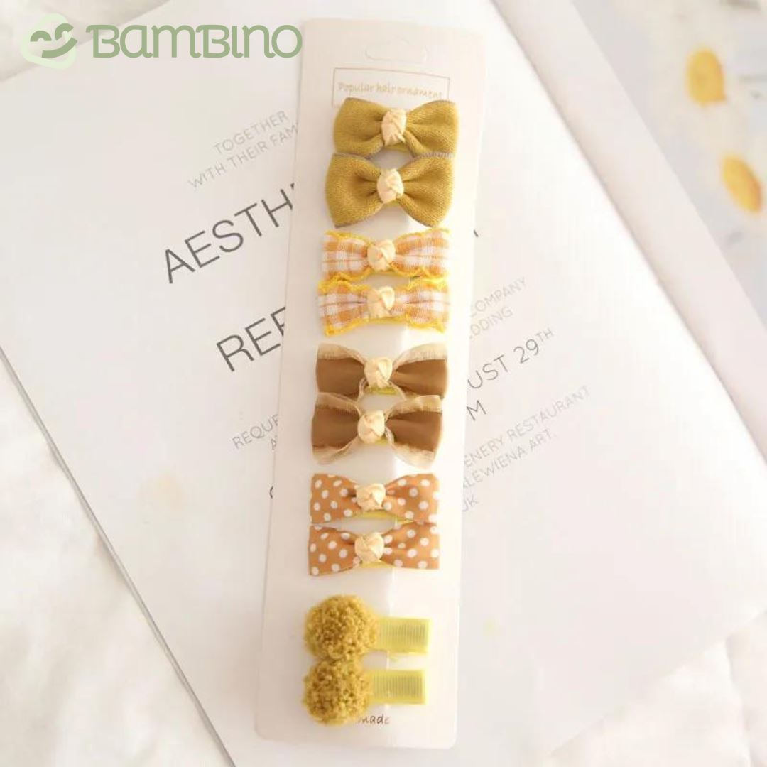 Mini Grampos de Cabelo Tope Infantil Bambino - KIT com 10 Grampos